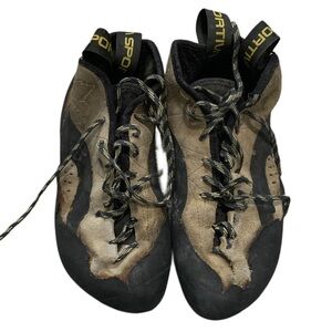 La Sportiva Tan Black High Top Climbing Shoes